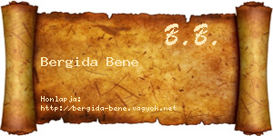 Bergida Bene névjegykártya